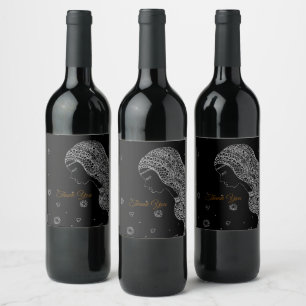 Étiquette Pour Bouteilles De Vin Remerciement Élégant pour Enterrement de Vie de Je