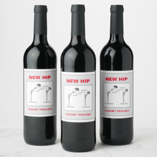 Étiquette Pour Bouteilles De Vin Remplacement de la hanche d'un jeu - Assemblage re