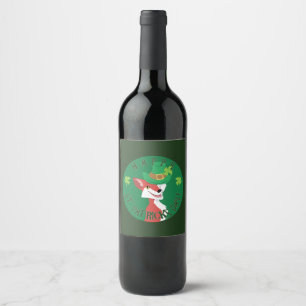 Étiquette Pour Bouteilles De Vin Renard de la Saint-Patrick