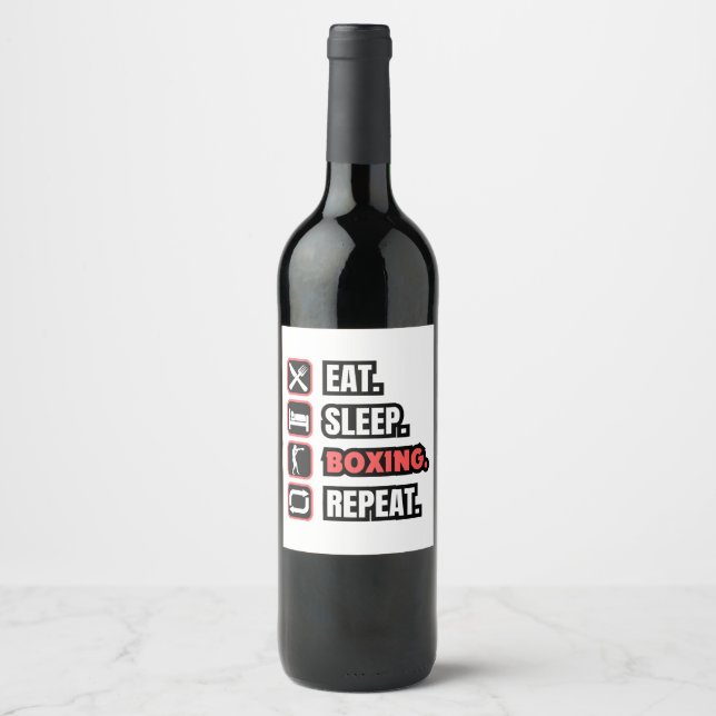 Étiquette Pour Bouteilles De Vin Répéter la boîte de nuit (Devant)