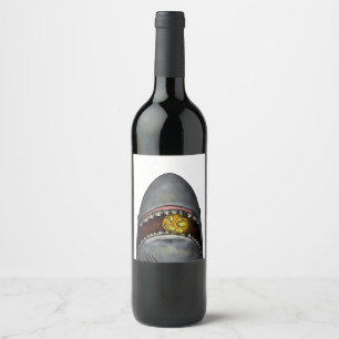 Étiquette Pour Bouteilles De Vin Requin Citrouille