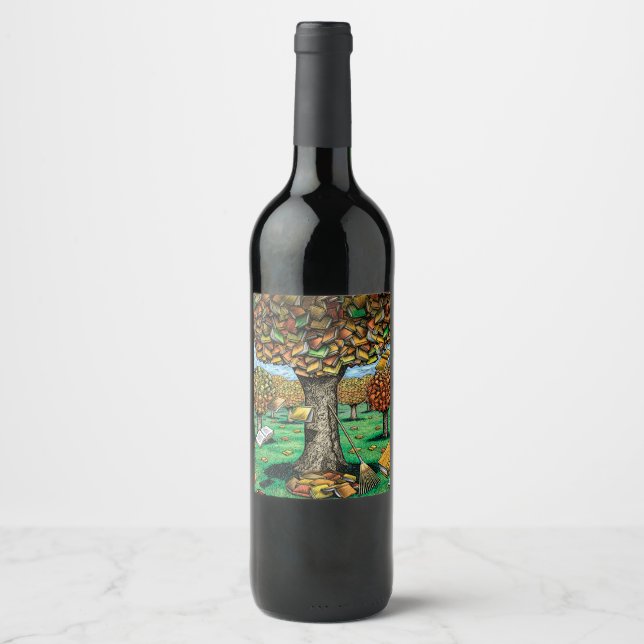 Étiquette Pour Bouteilles De Vin Réserver Étiquette à vin Arbre (Devant)