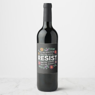 Étiquette Pour Bouteilles De Vin Résistez à une protestation botanique subtile cont