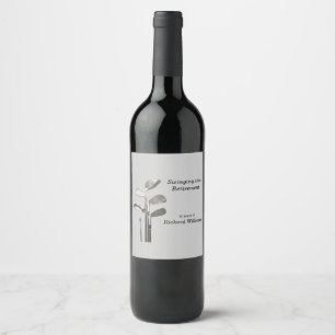 Étiquette Pour Bouteilles De Vin Retraite moderne Golf Sport Golfclubs