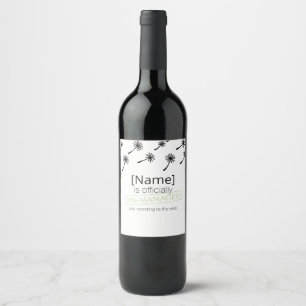Étiquette Pour Bouteilles De Vin Retraite non gérée officiellement hors de chez soi
