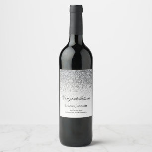 Étiquette Pour Bouteilles De Vin Retraite Pailletée Professionnelle d'Affaires 
