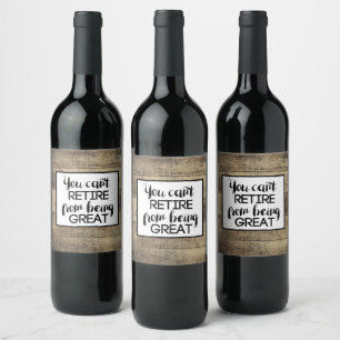 Étiquette Pour Bouteilles De Vin Retraite russe