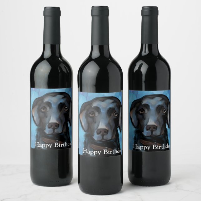 Étiquette Pour Bouteilles De Vin Retriever du Labrador  (Bouteilles)