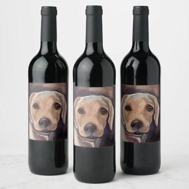 Étiquette Pour Bouteilles De Vin Retriever du Labrador  (Bouteilles)