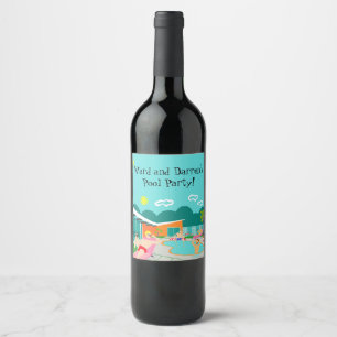 Étiquette Pour Bouteilles De Vin Rétro étiquette gai de bouteille de vin de