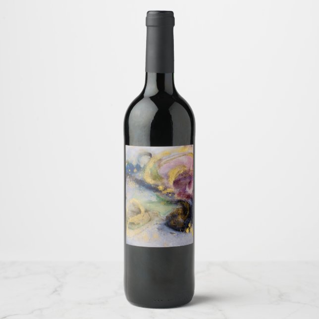 Étiquette Pour Bouteilles De Vin Rêve de rougeur dorée (Devant)
