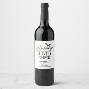 Étiquette Pour Bouteilles De Vin Révélation de grossesse bébé Halloween Nouveaux gr