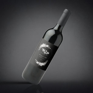 Étiquette Pour Bouteilles De Vin Rip To My Twenties Black 30th Birthday Party