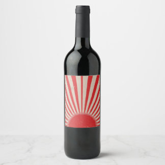 Étiquette Pour Bouteilles De Vin Rising Sun Background – Retro Vintage Rays