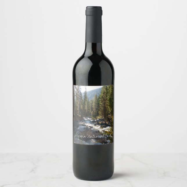 Étiquette Pour Bouteilles De Vin Rivière Kaweah dans le parc national de Sequoia (Devant)