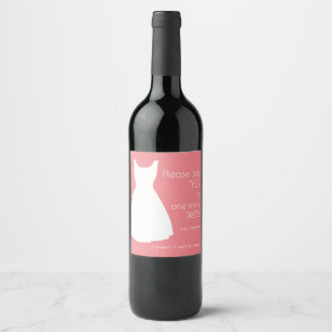 Étiquette Pour Bouteilles De Vin Robe Corail S'Il Vous Plaît Dire Oui Proposition D