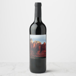 Étiquette Pour Bouteilles De Vin Roche à café nuageux à Sedona Arizona