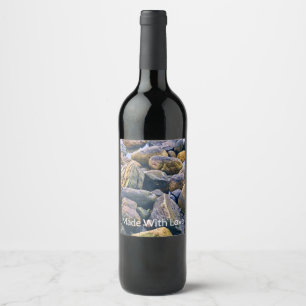 Étiquette Pour Bouteilles De Vin Roches colorées