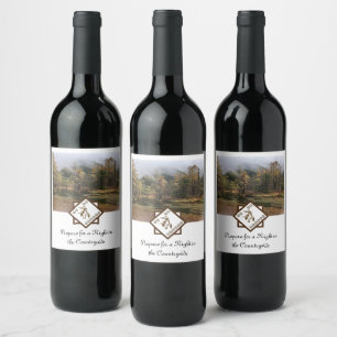 Étiquette Pour Bouteilles De Vin Rodeo Bull Rider et Longhorn avec photo