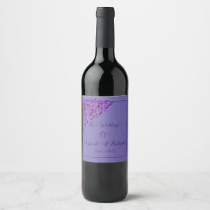 Étiquette Pour Bouteilles De Vin Romantique, Vintage, Antique Violet