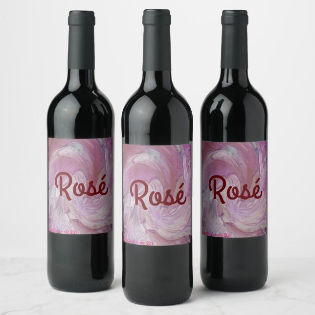 Étiquette Pour Bouteilles De Vin Rosé (Bouteilles)