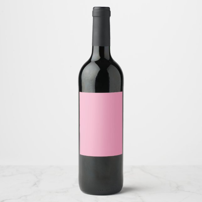 Étiquette Pour Bouteilles De Vin Rose Amaranth (couleur solide) (Devant)