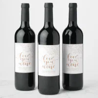 Lot de 4 étiquettes pour bouteille de vin Saint Valentin : :  Cuisine et Maison