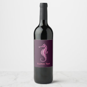 Étiquette Pour Bouteilles De Vin Rose de Seahorse