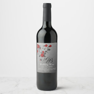Étiquette Pour Bouteilles De Vin Roses Enchantées