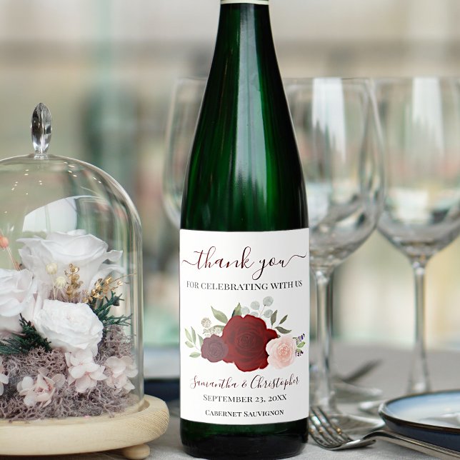 Étiquette Pour Bouteilles De Vin Roses Roses Roses Roses Roses Roses Roses Roses Ro (Créateur téléchargé)
