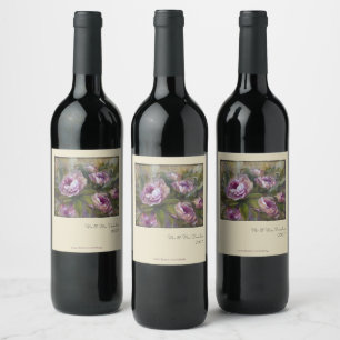 Étiquette Pour Bouteilles De Vin Roses Rouges