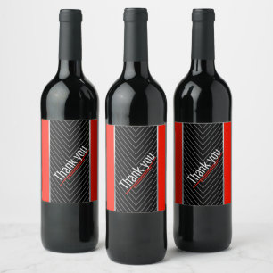 Étiquette Pour Bouteilles De Vin Rouge, noir, noir et blanc