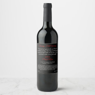 Étiquette Pour Bouteilles De Vin Rouge profond - provencale (série 8) Rouge noir