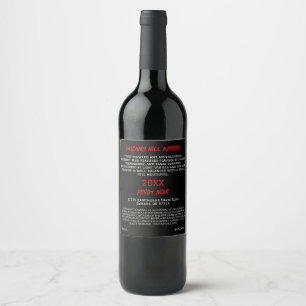 Étiquette Pour Bouteilles De Vin Rouge profond - provencale (série 8) Rouge noir mo