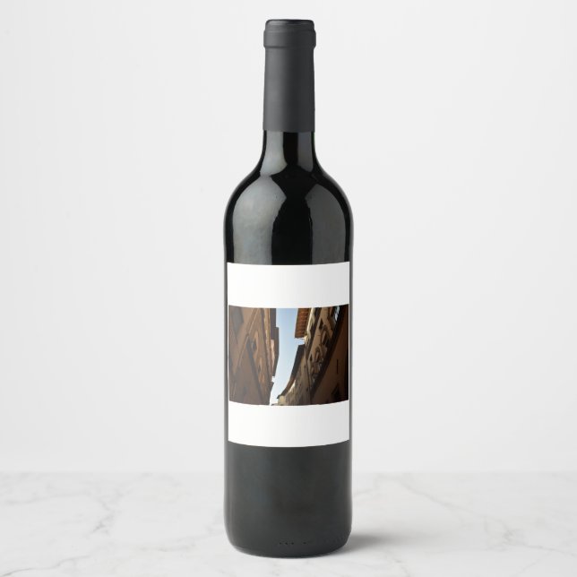 Étiquette Pour Bouteilles De Vin Rue baignée de soleil (Devant)