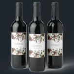Étiquette Pour Bouteilles De Vin Rustic Country Floral Mariage personnalisé<br><div class="desc">Faites des étiquettes de vin sur mesure pour les mariages, les tables, les soirées bachelorette, ou pour poser votre question à vos serveuses. Nos étiquettes de vin mariage personnalisés sont faits pour attacher à votre bouteille de vin préférée. Ils sont très utiles pour les faveurs ou les centres d'événements. Ajoutez...</div>