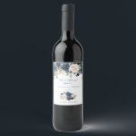 Étiquette Pour Bouteilles De Vin Rustic Navy Blue Blush Flowers Bloom Mariage<br><div class="desc">Design de carte de charme avec de magnifiques bouquets de fleurs bleu marine et rose aquarelle,  belle écriture manuscrite. Utilisez l'outil Personnaliser pour ajouter vos informations,  apporter des modifications à vos besoins. Pour les articles correspondants,  s'il vous plaît,  visitez ma collection florale Blush Navy.</div>