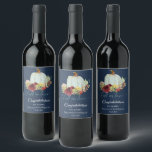 Étiquette Pour Bouteilles De Vin Rustic Navy chute dans l'amour Citrouille Bourgogn<br><div class="desc">Rustic Navy Blue Country, Fall in Love, avec Dusty Blue Citrouille et Rich Burgundy Floral. L'arrière - plan bleu marine peut être changé pour correspondre à vos couleurs. Parfait pour un mariage de caves à l'automne, ou un jardin de jardins à la fin de l'été ! OEuvre d'aquarelle par Audrey...</div>