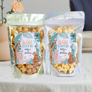 Étiquette Pour Bouteilles De Vin Safari Animaux Wild Un Anniversaire Snack Favorise