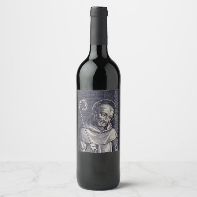 Étiquette Pour Bouteilles De Vin Saint Bernard of Clairvaux (Devant)