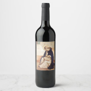 Étiquette Pour Bouteilles De Vin Saint Dominique par Fra Angelico Renaissance Beaux