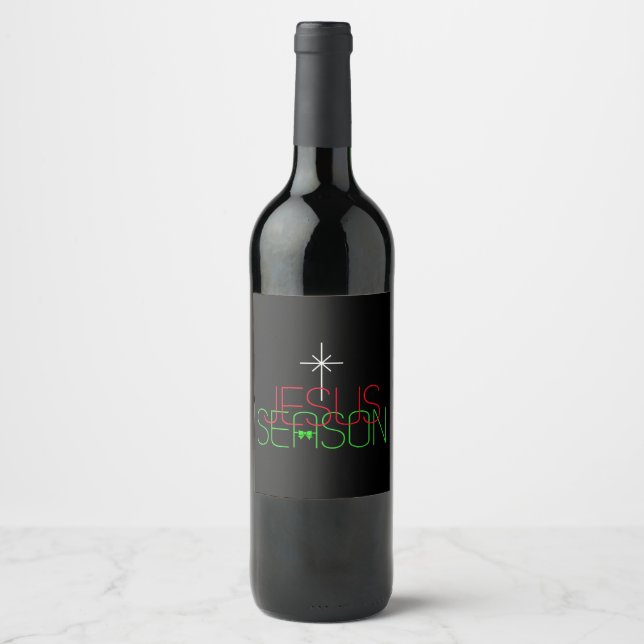 Étiquette Pour Bouteilles De Vin Saison Jésus (Devant)