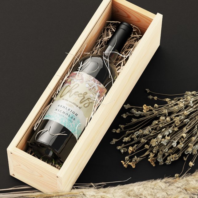Étiquette Pour Bouteilles De Vin Salutations À L'Été Mariage Sandy Beach Starfish (Créateur téléchargé)