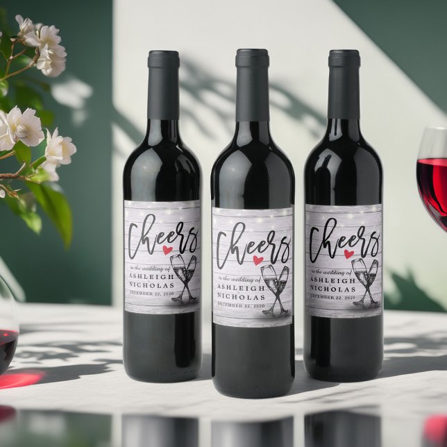 Étiquette Pour Bouteilles De Vin Salutations Au Mariage Verres À Vin Étincelant Boi (Créateur téléchargé)