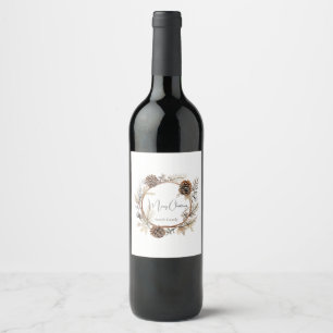 Étiquette Pour Bouteilles De Vin Salutations de Noël