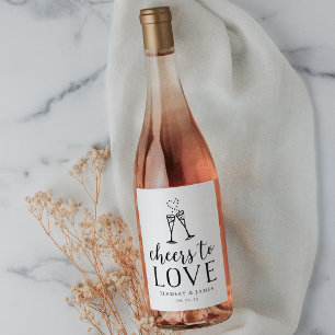 Étiquette Pour Bouteilles De Vin Salutations pour aimer mariage Favoriser