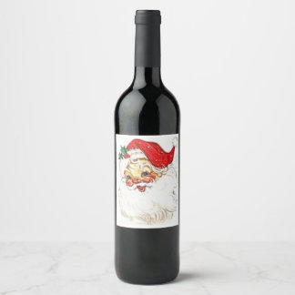 Étiquette Pour Bouteilles De Vin Santa Claus