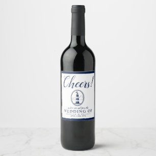 Étiquette Pour Bouteilles De Vin Santé! Phare de Beach Thème Mariage