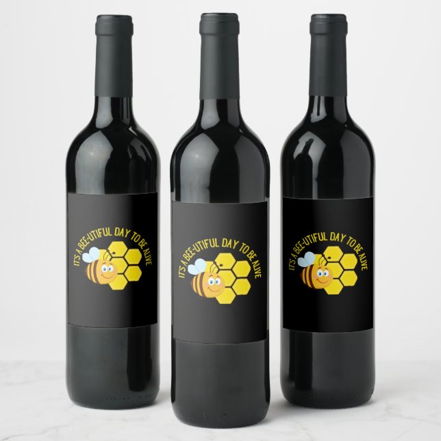 Étiquette Pour Bouteilles De Vin Save the Bees BEE Slogan Quotes Awareness Toxits (Bouteilles)