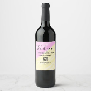 Étiquette Pour Bouteilles De Vin Scannez le QR pour nous suivre merci code de réduc